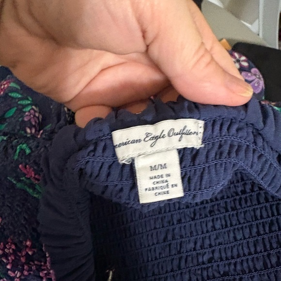 American Eagle Outfitters Navy and Purple Floral Dress - Picture 3 of 3